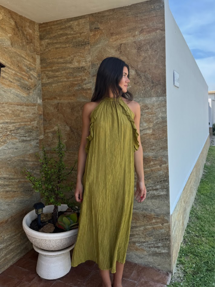 Vestido Lola verde caqui