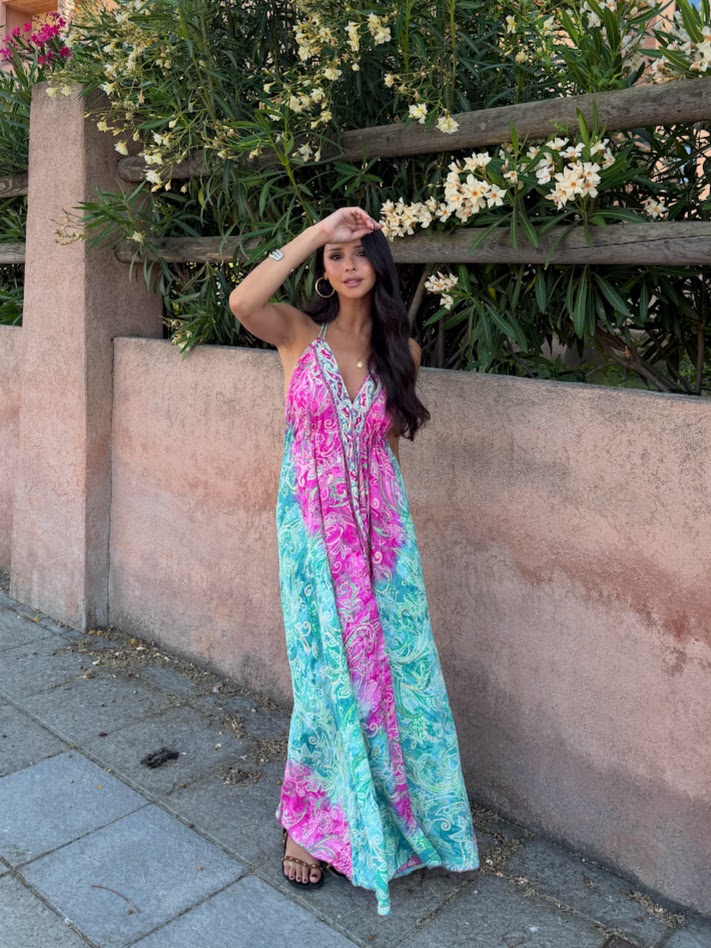 Vestido Dina turquesa
