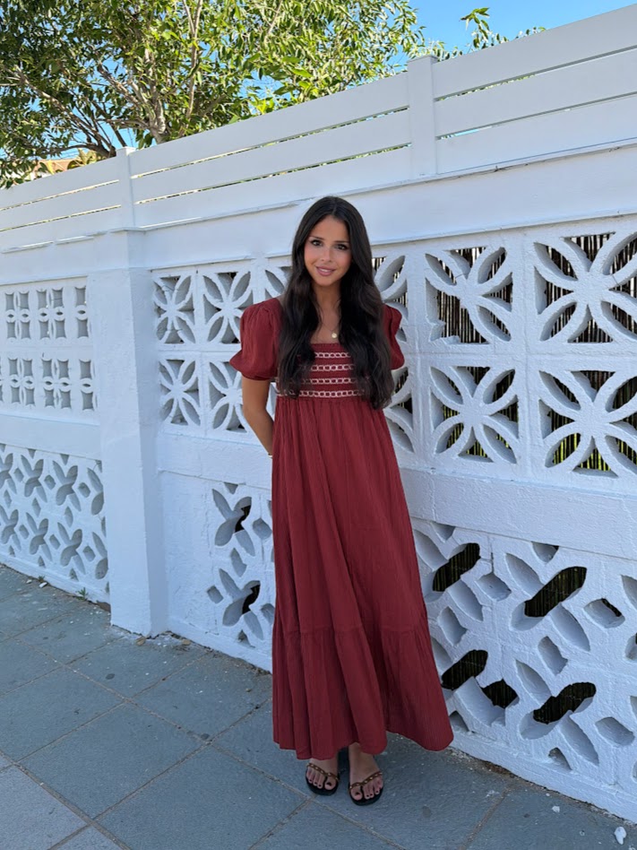 Vestido Lidia teja