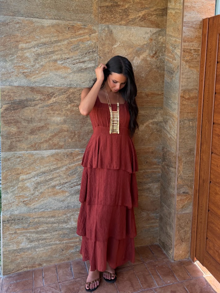 Vestido Valeria teja
