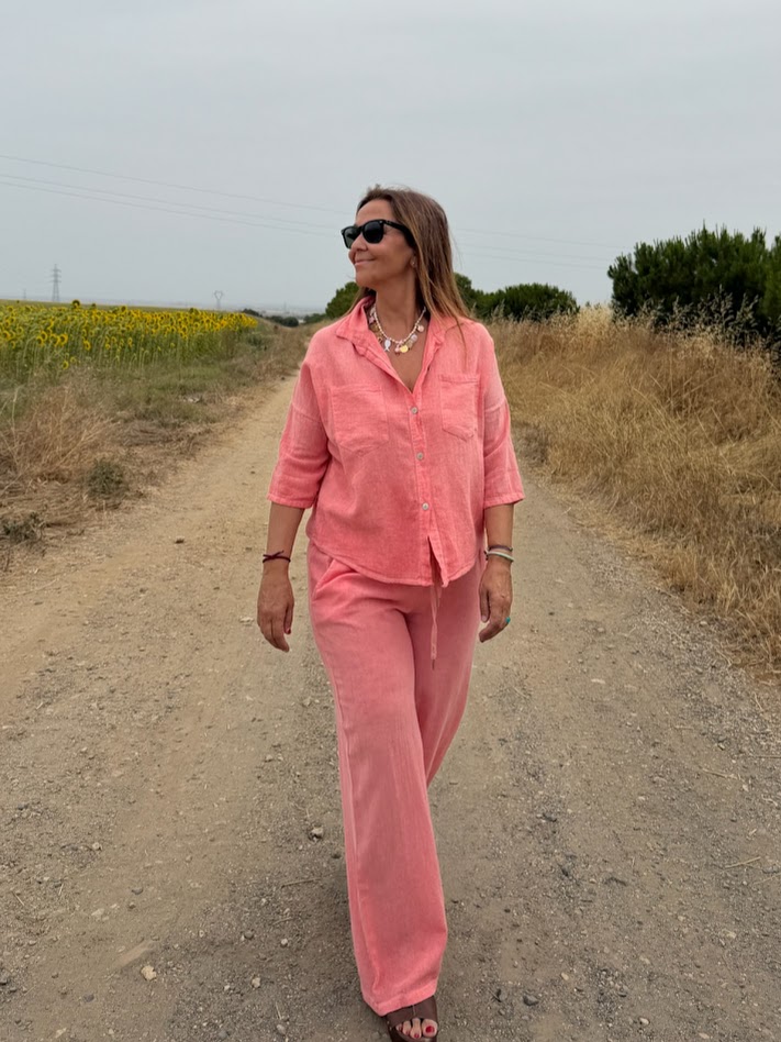 Pantalón conjunto coral