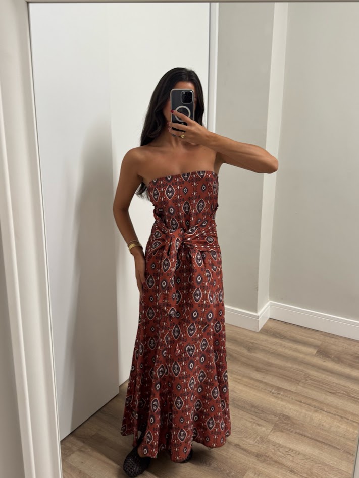 Vestido Clau teja