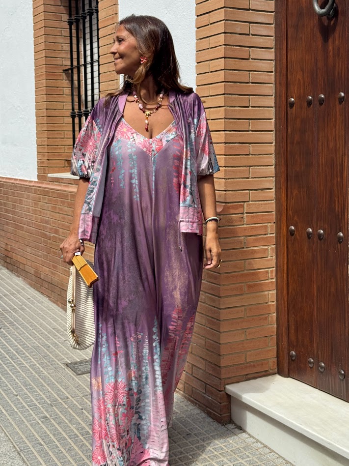 Conjunto bomber estampado