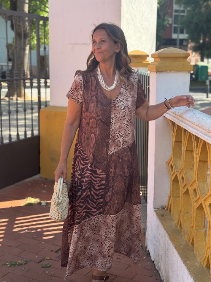 Vestido animal print
