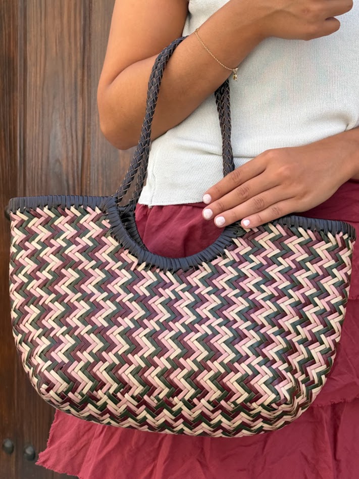 Bolso trenzado colores