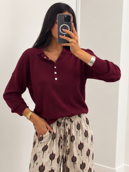 Polera burdeos