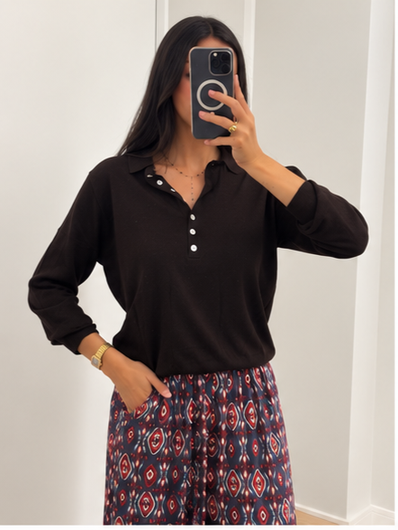 Polera marrón chocolate