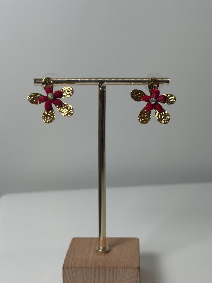 Pendientes Carmen rojo