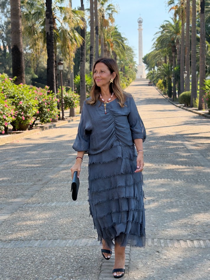 Vestido Paola azul marino