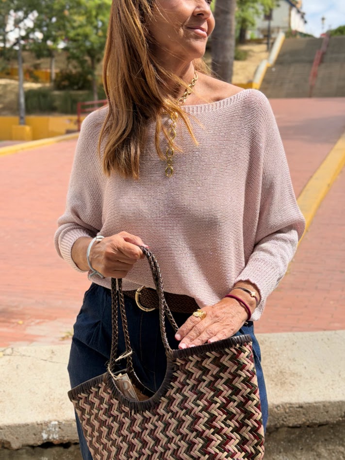 Jersey brillo rosa