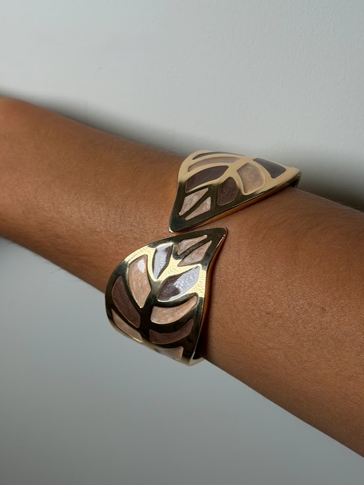Brazalete hojas marrón