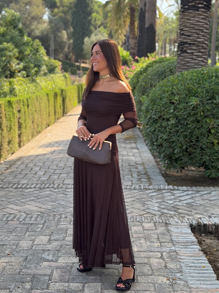 Vestido Alba marrón