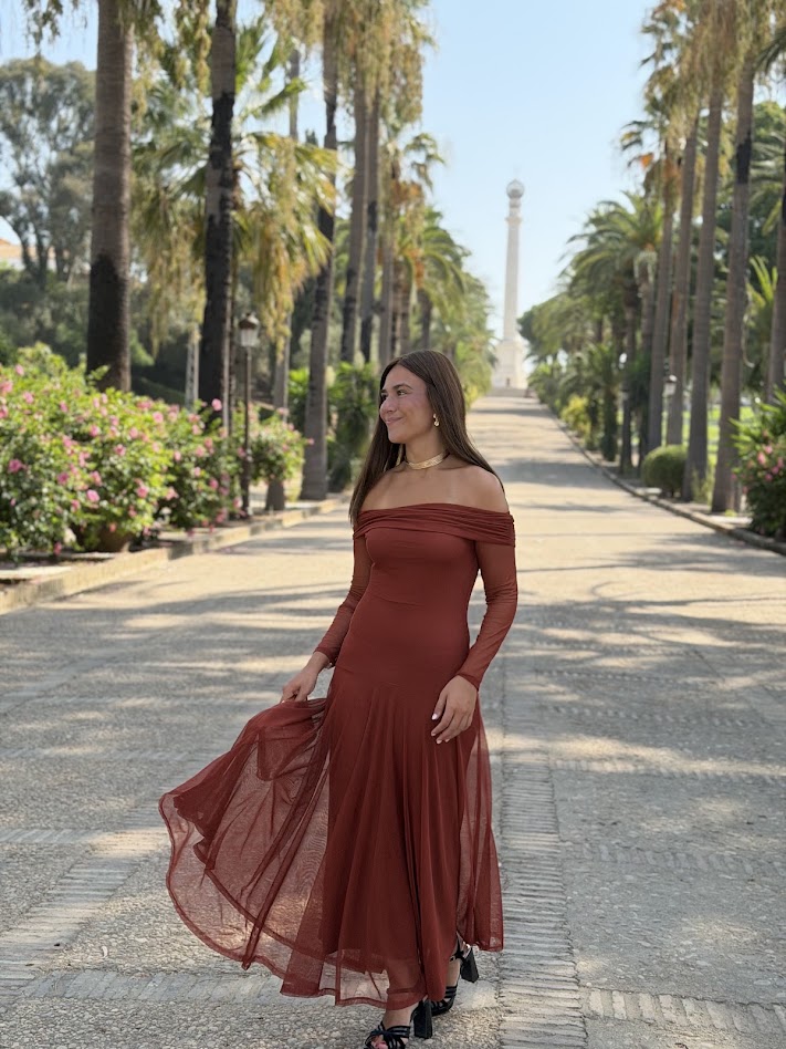 Vestido Alba teja