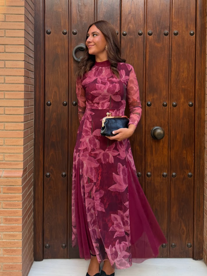 Vestido Duero granate