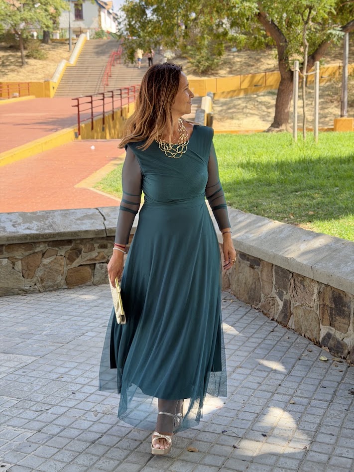 Vestido Serena petróleo