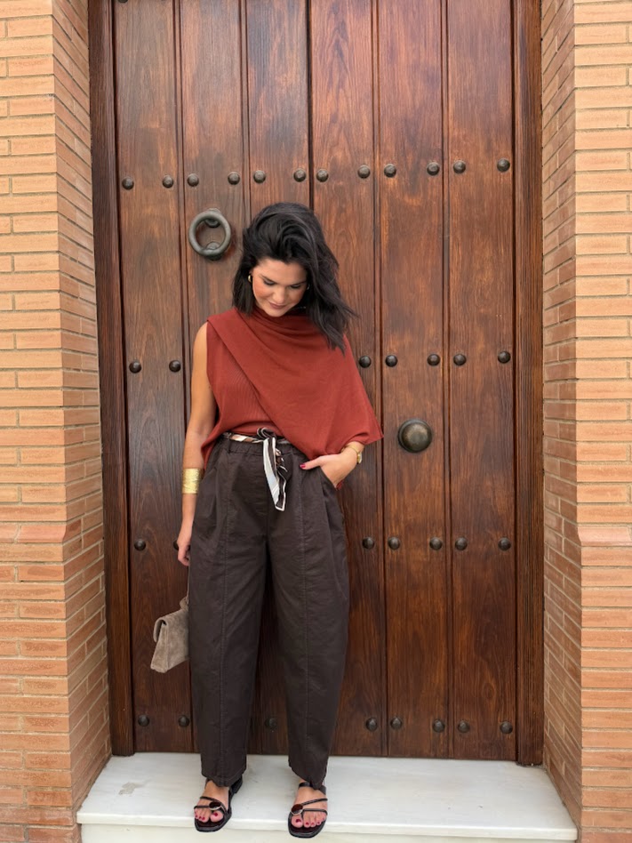 Pantalón Globo Marrón