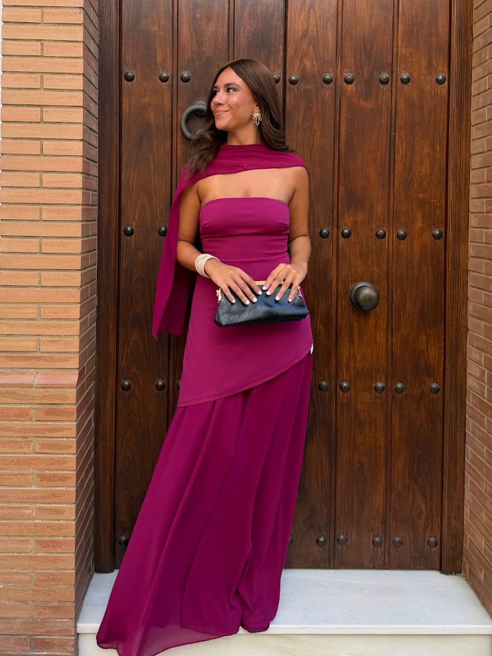 Vestido Aurora grosella