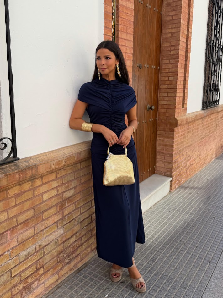 Vestido Leire azul marino