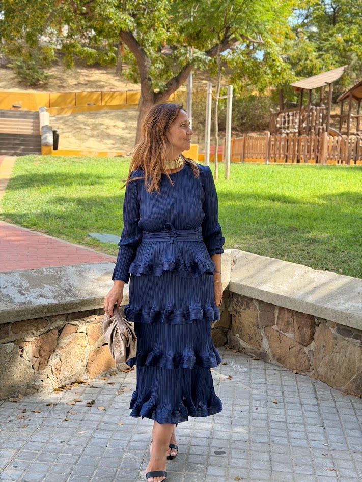 Vestido Campana Azul