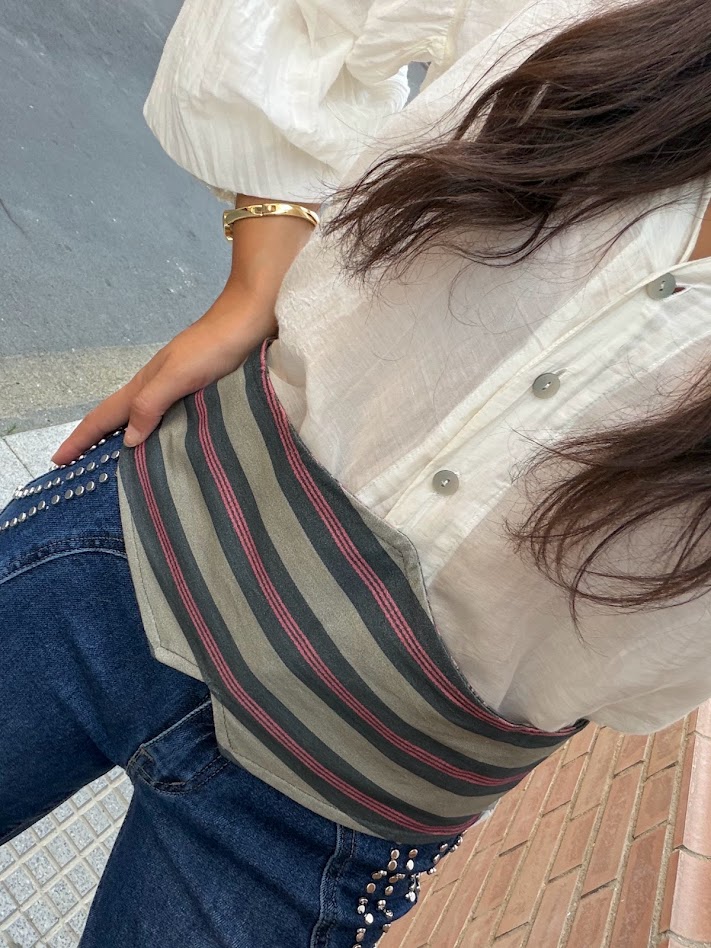 Fajín reversible rayas