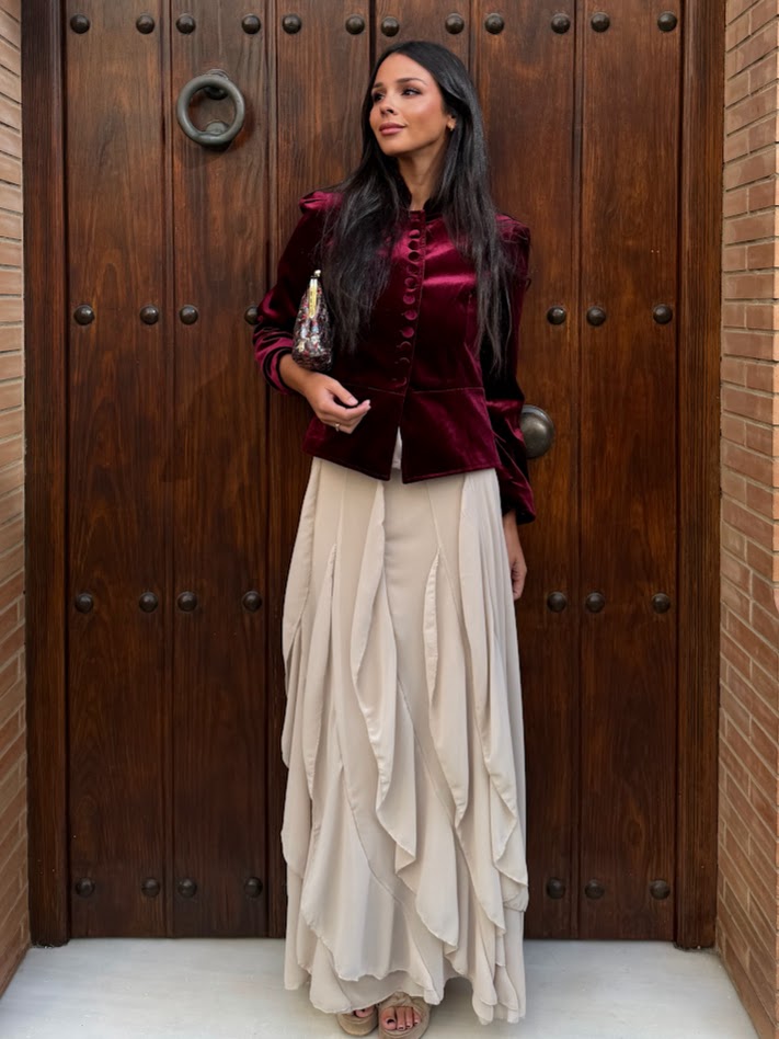 Chaqueta Carlota burdeos