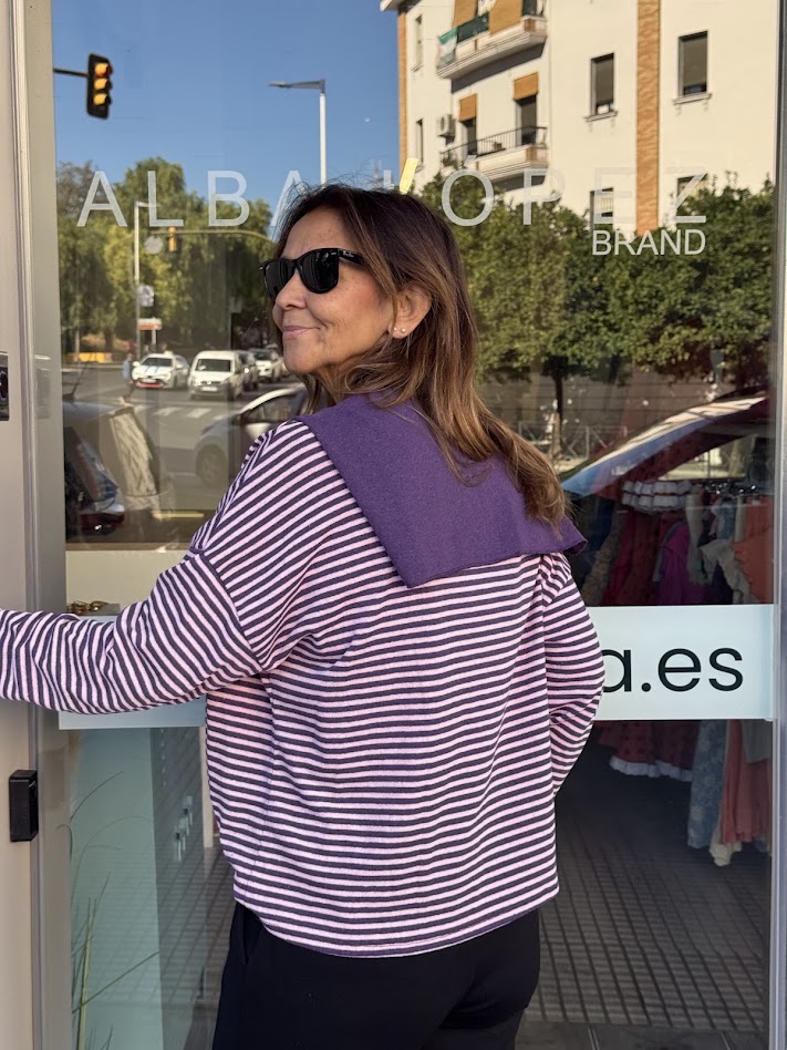 Jersey de raya morado