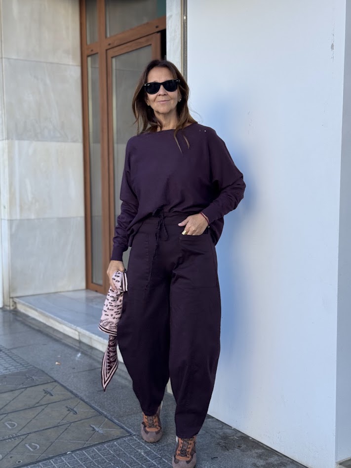 Jersey de punto morado