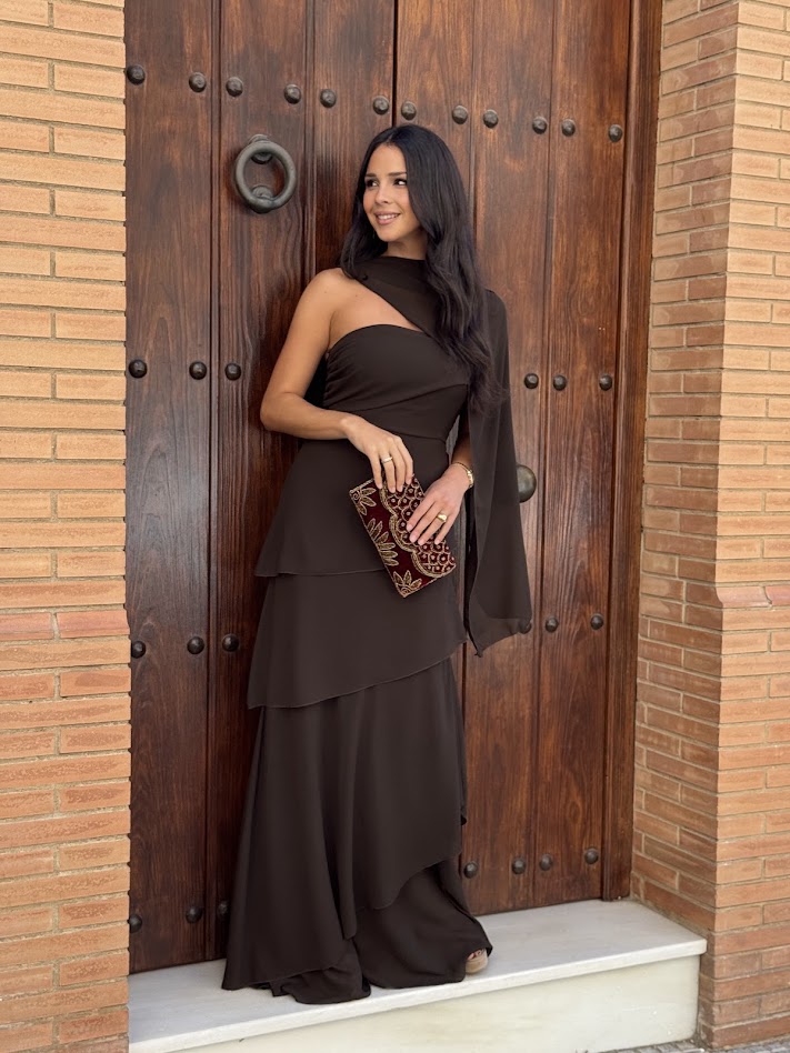 Vestido Paz marrón